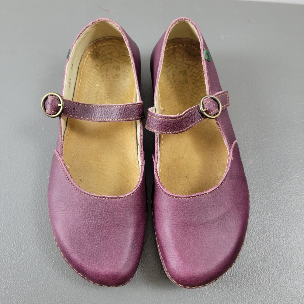 El Naturalista Leather Maryjane Flats